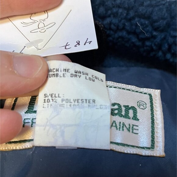 Vintage 90s L.L.Bean Teddy Bear Coat Plush Fleece Men's Tall Large Made In USA - Picture 4 of 12